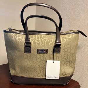 NWT Calvin Klein Nolita 2.0 Signature Tote Hazel